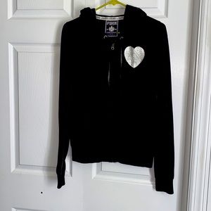 Women’s size M PINK old school full zip Hoodie!